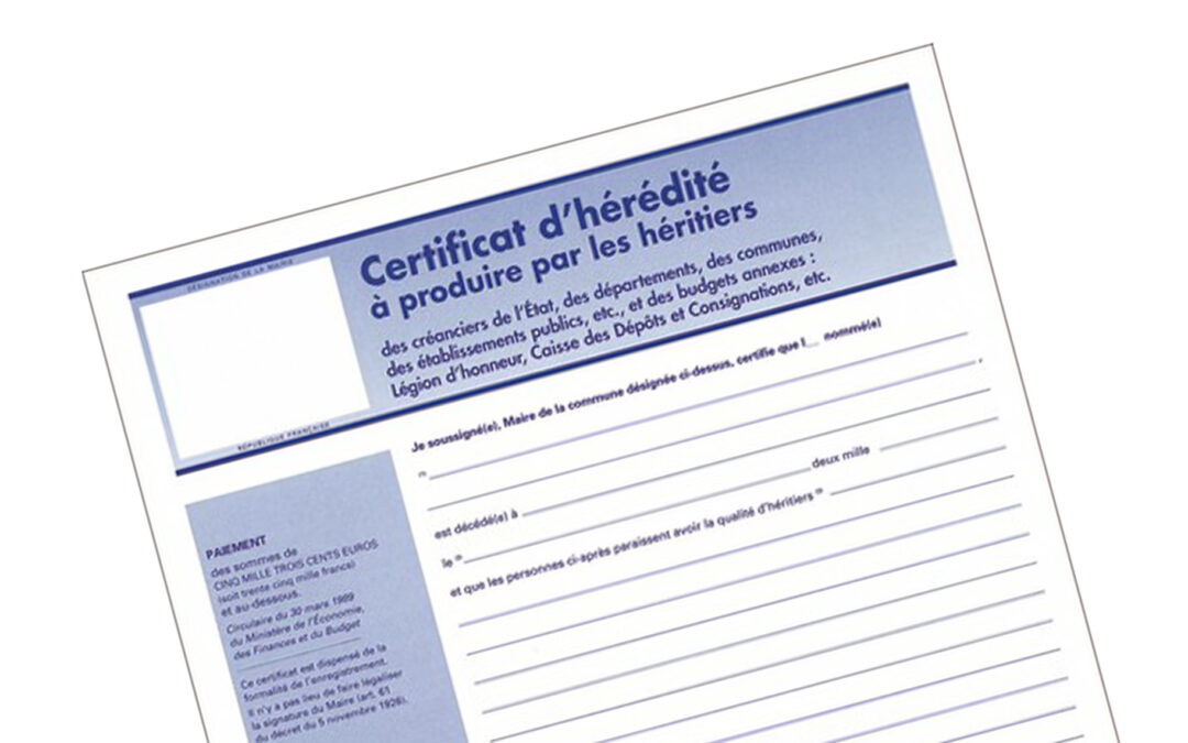 Le Certificat d’Hérédité